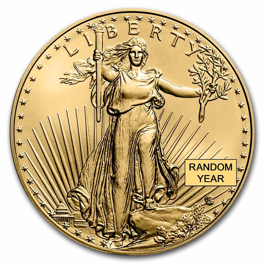 1 oz American Gold Eagle Coin Bu  (Random Year)