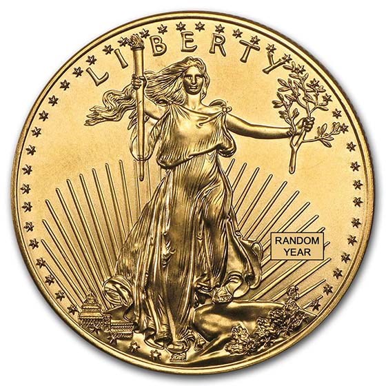 1 oz American Gold Eagle Coin Bu  (Random Year)