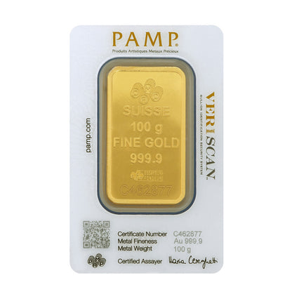 100G Pamp Lady Fortuna Gold Bar