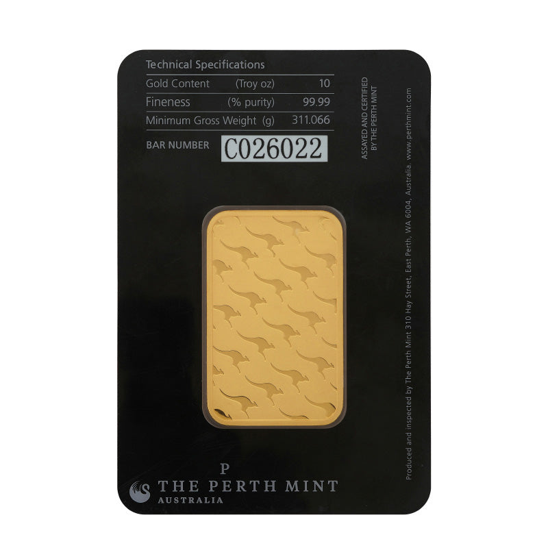 10 oz Perth Mint Gold Bar (Black Assay)