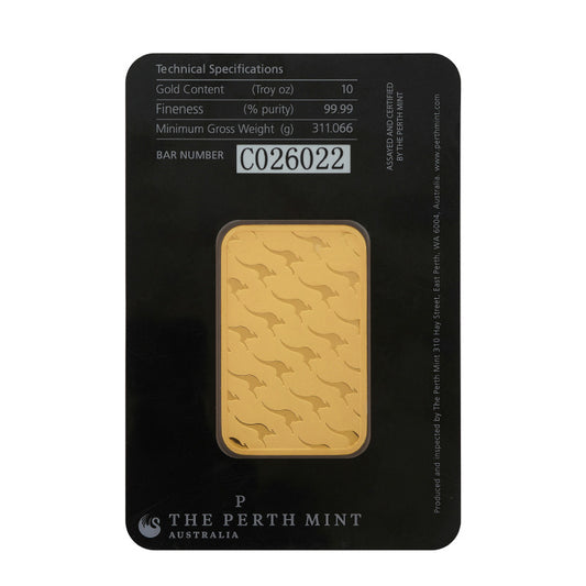 10 oz Perth Mint Gold Bar (Black Assay)