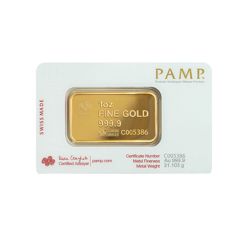 1 oz Pamp Statue of Liberty Gold Bar