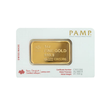 1 oz Pamp Statue of Liberty Gold Bar