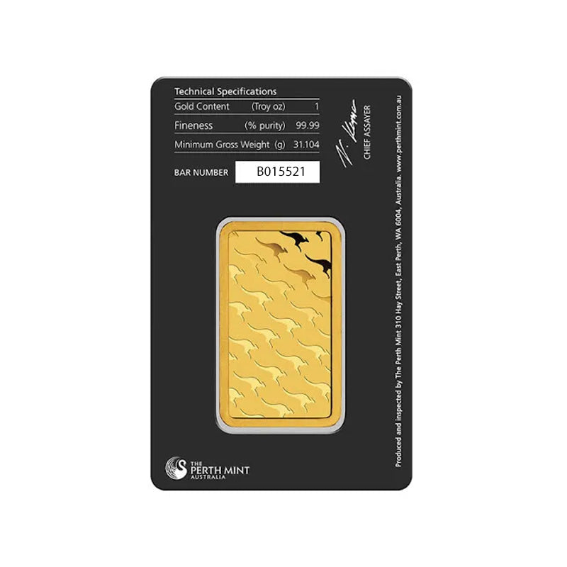 1 oz Perth Mint Gold Bar (Black Assay)