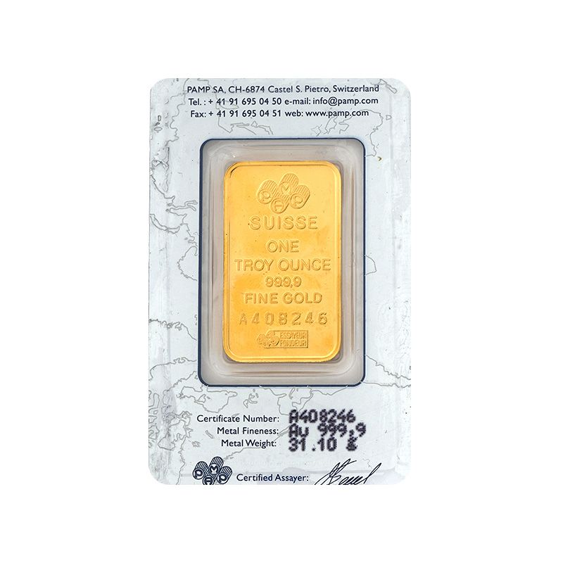 1 oz Pamp Lady Fortuna Gold Bar VERISCAN™